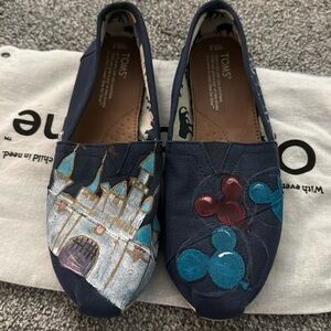Custom Disney TOMS. Size 8.5.